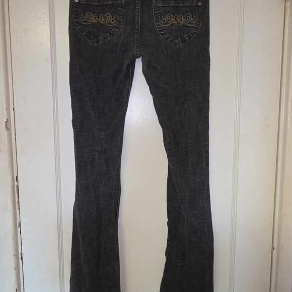 Indigo Six Bootcut Sexy Stretch Jeans Pants Denim Dark Wash Size 1 - Picture 2 of 8